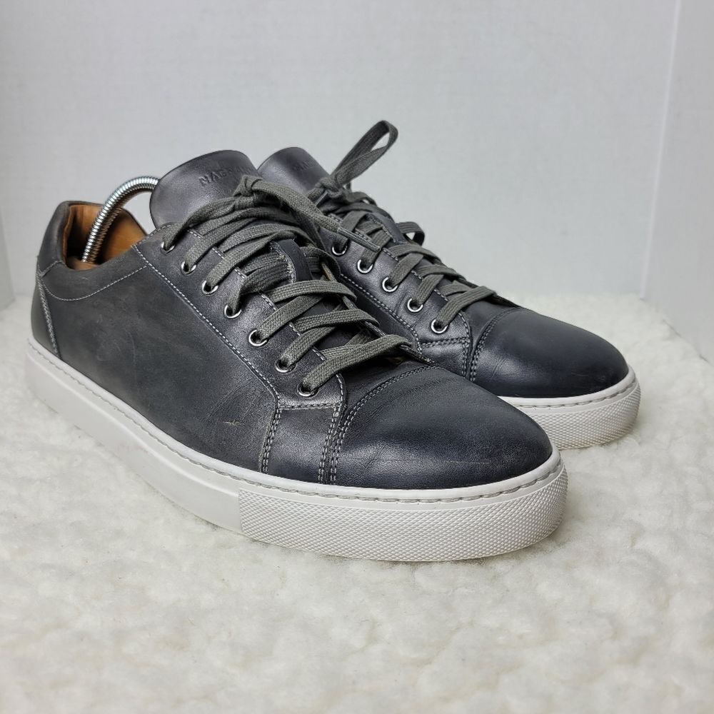 Magnanni Brando Lo II Mens Sneaker Size 12 Gray Leather Lace Up Shoe